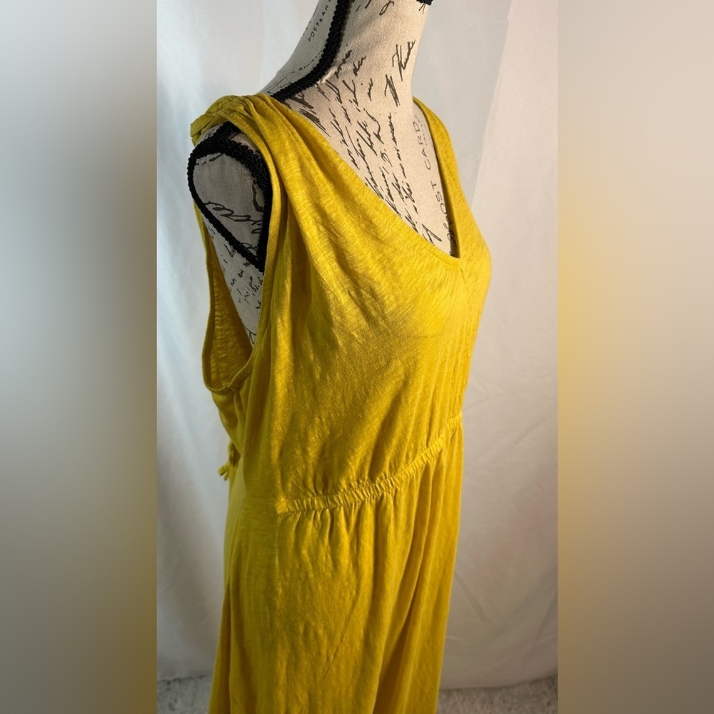 Yellow Ruched Smocked Sleeveless Maxi Dress ☀️ - Picture 4 of 12